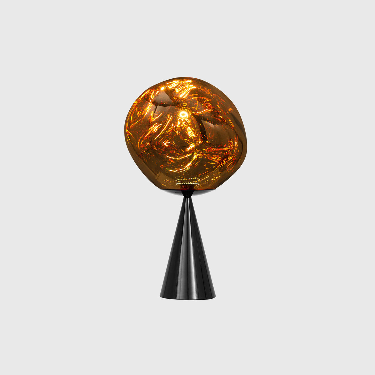 Melt Cone Fat Table Lamp, Gold